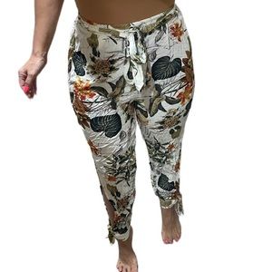 Tropical split leg pants